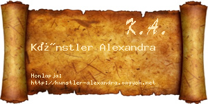 Künstler Alexandra névjegykártya